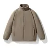 Chaqueta casual de alta gama para el trabajo con cuello mao, chaqueta gruesa de comercio exterior transfronterizo, abrigo de forro polar para otoño e invierno, hecho a medida para hombre