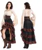 Venta Directa del Fabricante de Disfraces de Halloween Guangzhou Pinse Conjunto Medieval Retro de Varias Piezas con Corsé y Falda Irregular