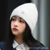 Sombrero de Lana de Nuevo Estilo para Mujer en Invierno, Terciopelo, Engrosado, Gorro de Punto Cálido, A prueba de Frío, Versátil, Circunferencia de Cabeza Grande, Gorro de Protección para los Oídos para Maternidad
