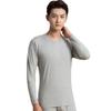 [Embalado] Conjunto de Roupas de Outono em Modal e Calças de Outono Roupa Íntima Térmica Pijama Peça Única Dropshipping Respirável e Xadrez