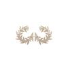 Pendientes elegantes de nicho con explosiones transfronterizas, hojas súper brillantes, pendientes ligeros de lujo con gran sentido, pendientes femeninos con diseño de personalidad