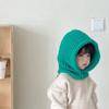 Sombrero de cuello de punto estilo celebridad de Internet coreano ins para mujer, versátil, todo en uno, sombrero de cuello cálido que cubre las orejas