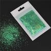 Arte de uñas transfronterizo degradado lentejuelas coloridas polvo brillante slime arena movediza flujo cáñamo inyección manual precio de fábrica