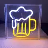 Caja Serie de Luz de Neón LED con Panel Trasero Transparente Decoración para el Hogar Adornos de Mesa Luces Decorativas de Interior para Uso Doméstico
