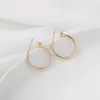 Argola Semi-circular de Prata S925 com Gancho de Orelha e Agulha de Orelha Dourada 14k Brincos Feitos à Mão DIY Material de Joalheria Acessórios
