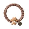 Faixa de cabelo de gatinho com padrão fofo de desenho animado, elástico básico para cabelo de menina, anel de intestino pequeno, simples, tiara de cabeça de coração para menina