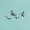 Pulsera de plata de ley S925 con colgante de estrella de mar y cristal, ideal para hacer tú mismo, con cadena de clavícula de perlas.