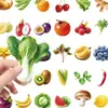 Pegatinas Transfronterizas Nuevas de 56 Frutas y Verduras Material Decorativo Realista de Frutas y Verduras Pegatinas de Mascotas Transparentes Impermeables