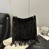Bolsa Saco Grande Capacidade Fashion Simples Bolsa de Ombro para Mulheres 2026 Novo Estilo Verão Franja Estilosa Bolsa Tote de Braço
