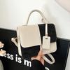 Estilo Coreano Color de Contraste Portátil Pequeña Bolsa para Mujer Verano Nueva Moda Retro Cuadrada Pequeña Texturizada Casual para Viajes Cotidianos Bolso de Hombro