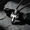 Fornecimento de fábrica por atacado pingente de lutador de batalha dente de tigre pontiagudo colar pingente de aço titânio moderno masculino e feminino SP137