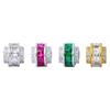 Nuevo Anillo de Rueda de Cuentas de Zirconia de Plata de Ley S925 Accesorios de Paspartú para Collar de Hilo de Cuentas Perla Hecho a Mano