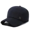 Estilo Nuevo de Invierno para Hombres de Mediana Edad y Mayores, con Forro de Terciopelo Grueso, Resistente al Frío, Gorra de Béisbol, Protección para los Oídos al Aire Libre, Gorra Cálida de Pico de Pato, Gorro de Algodón a Prueba de Viento
