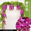 Simulación flor de glicina flor falsa enredadera flor colgante de techo guirnalda de flores decoración de enredadera planta de plástico para pared colgante ocultación de tuberías de aire acondicionado