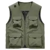 Chaleco outdoor transfronterizo, chaleco de trabajo outdoor para jóvenes y adultos de mediana edad, chaleco chaqueta de trabajo casual de corte holgado