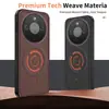 Adecuado para funda de teléfono Honor 600Pro, succión magnética con textura de cuero tecnológico Magic8lite, disfruta de la cubierta protectora 90ProMax