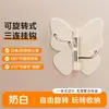 Gancho de Parede Borboleta Estilo Ins Luxo Leve Gancho de Porta de Banheiro para Casa Moderno Gancho Adesivo Sem Furo Gancho Criativo Sem Marca
