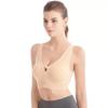 Sutiã frontal com zíper esportivo sutiã à prova de choque respirável colete de corrida sem fio yoga plus size roupas íntimas esportivas para mulheres