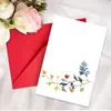 Conjunto de Cartão de Cumprimentos e Envelope Série Floral em Aquarela de 1 Peça Transfronteiriço, Cartão de Mensagem de Bênção Manuscrita Universal, Cartão de Agradecimento para Presente