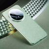 Adequado para Huawei Mate70Pro+ Capa de Celular de Couro Liso Galvanizado Elegante Lente Mate70 Lente Furo Fino Capa Business