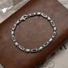 Pulseira estilo novo 2024 vintage velha indústria pesada para criar padrão de grama de rattan pulseira de diamante moda tudo-combinável amantes