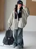 Nueva chaqueta casual de otoño para niñas mayores, ropa infantil, chaqueta con cremallera y cuello alto de bloques de color para niñas, top de moda