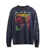 2024 Moda Americana Hip-Hop Marca Nova Retrô Lavada Velha Figura Solta Versátil Gola Redonda Manga Curta Camiseta para Homens e Mulheres