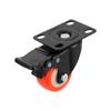 Rueda giratoria de 2 pulgadas dorada diamante naranja núcleo blanco rueda giratoria rueda universal carrito rueda pequeña con freno rueda industrial rueda de pp