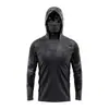 Sudadera con Capucha Camuflaje Transfronteriza con Máscara Facial Integrada, Ropa de Pesca Ligera de Seda Helada con Protección Solar de Manga Larga para Hombre