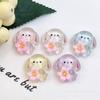 Animal de dibujos animados de conejo oso luminoso de alta calidad lazo transparente flor de cerezo perro de orejas largas joyería accesorios de resina DIY