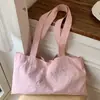Moda Transfronteriza Bolso de Hombro Nuevo Estilo con Adornos de Letras y Pedrería, Bolso Tote de Gran Capacidad, Bolso de Compras Portátil