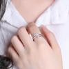 Anel Aberto em Prata de Lei s925 Anel de Diamante Multicamadas de Temperamento Moda Coreana Zircônia Joias em Prata de Lei
