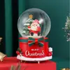 Papai Noel Transfronteiriço Bola de Cristal Luminosa Caixa de Música Enfeites Decoração de Natal Bola de Vidro Presentes para Crianças Venda por Atacado