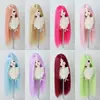 Peruca para Boneca BJD 346 Folha Luo Li Acessórios de Cabelo para Vestir Boneca Franja Longa Cabelo Longo Liso Múltiplas Cores Disponíveis