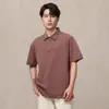 Camisa Polo Lavável para Homens, Novo Estilo de Verão Marca Tendência Gola Reversível Manga Curta Camiseta, Camiseta Casual de Negócios, Suporta Impressão Personalizada
