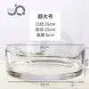 Jarrón de Vidrio Recto Moderno Minimalista Hidropónico Transparente Redondo Pecera Lirio de Agua Loto Pez Dorado Narciso