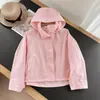 Nueva Chaqueta Cortavientos con Cuello Alto y Capucha para el Otoño 2026, Chaqueta Casual Simple y Versátil de Color Sólido 474894