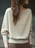 Tejido de Punto para Mujer 2025 Otoño e Invierno Nuevo Estilo, Súper Bonito, Ligero y Maduro, Estilo Holgado y Relajado, Camisa para Capas Interiores, Top de Moda