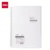 Deli Lb560-Jx Serie Simple Cuaderno Espiral Suave de PP B5/60 Hojas Encuadernación Inalámbrica Tapa Blanda Bloc de Notas de Oficina