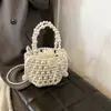 Bolso de mujer transfronterizo 2026 versión coreana ins bolso de mujer con cuentas, bolso de hombro, bolso de mano elegante y versátil, bolso cruzado tipo cesta para niños