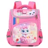 Mochila Escolar Transfronteiriça 2026 Bolsa Espacial Infantil com Carga Reduzida Integrada e Proteção da Coluna Mochila 3D de Desenho Animado para Idades 6-8