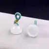 Pendente de Lótus de Aventurina com Bobina de Ágata Branca, Contas de Lótus, Acessórios de Contas de Calcedônia para DIY, Venda por Atacado de Miçangas Artesanais para DIY