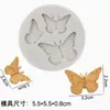 Molde de Silicona de Mariposa para Pastel Postre Decoración de Mariposa Simulada Chocolate Fondant Silicona Resina Epoxi Arcilla Yeso Molde