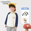 Camiseta de Manga Larga Kaka Panda para Niños Ropa de Otoño para Niños Camiseta Básica de Otoño para Niñas Ropa para Bebés Primavera y Otoño Top Moderno