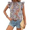 2024 Amazon eBay Europa e Estados Unidos explosões transfronteiriças comércio exterior verão blusa feminina manga curta gola redonda estilo boho