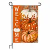 Temu bandeira de jardim de outono para Ação de Graças transfronteiriça abóbora Halloween fantasma linho com impressão dupla face bandeira decorativa