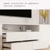 Mesa de Centro Sala de Estar Hogar Moderno Simple Estilo Crema Mueble de TV de Pie Madera Maciza Apartamento Pequeño Almacenamiento Almacenamiento Mueble de TV