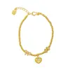 Nova Pulseira de Ouro de Areia Vietnamita, Estilo de Luxo Leve, Pulseira de Concha com Laço Cravejada de Diamantes, Joia da Moda Feminina e Duradoura