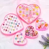 Anel Infantil Princesa Menina Fofa Diamante Sintético Elsa Desenho Animado Pedra Preciosa Menina Bebê Presente de Jardim de Infância