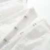 2025 nova garotas babes desejo puro babados gola quadrada decote branco bordado espartilho babados pequena camisa